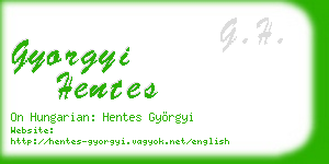 gyorgyi hentes business card